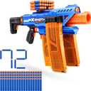 XSHOT Insanity Motorized Clip Mania Dart Blaster with 48 Darts - Air Pocket Technology, Auto Feeding Belt, Tripod & Scope, Outdoor Toy