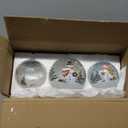 PHITRIC Christmas Decorations Indoor, 3 pcs Sparkling Snowman Globes with LED Lights and Timer, Tabletop Xmas Decor for Fireplace, Table, Home Decor Indoor