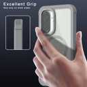 for Samsung Galaxy A36 5G Case, [Transparent & Holster Series] Belt Clip Full Body Shockproof Protective Cell Phone Cover with 2 Pack Tempered Glass Screen Protector (Gray/Clear)