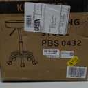 KKTONER PU Leather Round Rolling Stool with Foot Rest Swivel Height Adjustment Spa Drafting Salon Tattoo Work Office Massage Stools Task Chair (Pink)