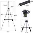 Portable Artist Easel Stand - Adjustable Height Painting Easel with Bag - Table Top Art Drawing Easels for Painting Canvas, Wedding Signs & Tabletop Easels for Display - Metal Tripod - 17x66 inches