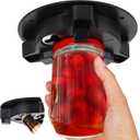 Banyaa Jar Opener Bottle Opener for Seniors with Arthritis - Under Cabinet Jar Opener for Weak Hands, Rotary Lid Opener, Easy Twist-Off Lids for Jars & Bottles, Original Kitchen Gadgets (Black)