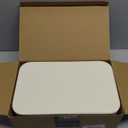 Decorative Storage Boxes with Lids  Set of 2 Beautiful Fluted Cardboard Organizer Bins for Your Home Bookshelf Decor to Safely Store Your Documents, Memory Box Items and Other Keepsakes in Style (Beige)