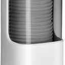 Cup Dispenser Wall Mounted Bathroom Cup Holder, 3oz-5oz Disposable Paper Cup Plastic Cup Dispenser, Water Cooler Dispenser Cup Holder with Paste Plate for Home Office Hospital Gym (White)