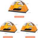 MOON LENCE Camping Tent 2 Person Tent Easy Setup Outdoor Tents Waterproof Double Layer for Camp and Backpacking Orange