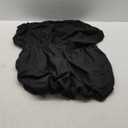 DIRARA Women's Plus Size Deep V Neck Bubble Dress Short Sleeve A Line Mini Dresses Black 4X-Large Plus