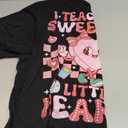 I Teach The Sweetest Little Heart Teacher Valentines Day T-Shirt, Small, Black, Men 