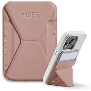 MOFT Magnetic Wallet Stand Compatible with iPhone 17/ 16/ 15/ 14/ 13/ 12 Series, Angle Adjustment & Magsafe Compatible MOVAS Phone Stand, Classic Nude