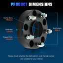 Youxmoto 5X5.5 1.5 inch (38mm) Wheel Spacers Fit for Ram 1500 2012-2018, 5x139.7mm Wheel Adapters 77.8mm Bore Hubcentric with M14x1.5 Studs, 4PCS