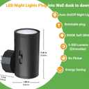 4 Pack Dimmable LED Night Light Plug-in with Dusk to Dawn Sensor, 5000K Daylight, 0-300LM Adjustable Brightness & 180 Rotating Head, Auto On/Off, for Bedroom, Bathroom, Kitchen, Hallway Outlet
