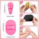 102 Piece Smooth Away Exfoliation Kit for Women and Girls - Smooth Legs and Facial Hair Removal Pads in 2 Sizes, 100 Pieces Fine Black Sandpaper for Lips and Skin