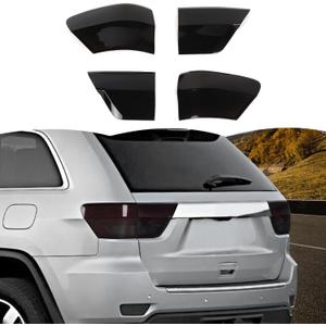 RT-TCZ Smoked Black Tail Light Lamp Cover Guard Trim Decoration Exterior Accessories for Jeep Grand Cherokee 2011-2013