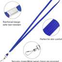Lanyards for Id Badges 100 Pack Bulk Lanyard with Clip Swivel Hooks for Name Tag ID Badge Holder, Employees, Students, Attendees (100, Blue)