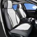 Coverado Seat Covers, Car Seat Covers Front Seats, Car Seat Cover, Waterproof Car Seat Covers, Car Seat Cushion, Front Car Seat Covers Leatherette Car Seat Protector Universal Fit Most Cars White
