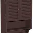 ChooChoo Bathroom Wall Cabinet with Towel Bar and Ample Storage, 8.9"D x 23.6"W x 29.3"H
