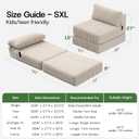 Folding Sofa Bed Convertible 4 in 1 Sleeper Chair Beige Single XL