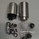 LCF 360 Rotating Stainless-Steel Faucet Water Filter - High Flow, Mineral-Enhanced Tap Water Filter, Reduces Chlorine, Heavy Metals and Bad Taste, Easy Install, 320 Gallons, Kitchen Sink Ideal