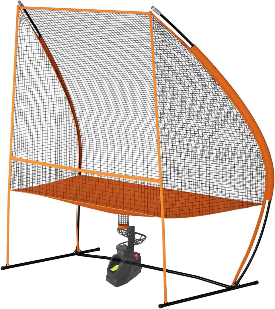MR Tennis Ball Return Net 7x6, Freestanding Tennis Training Net, Multi-Sport Training Return Net for Tennis, Pickleball, Softball, Baseball Compatible w/Toss Machine Without Pitching Machine