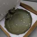 Moss Green 9.45 Inch Ceramic Heavy Duty Wild Bird Bath Bowl or Feeder for Outdoor Garden, Bowl Only
