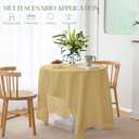 BYDOLL Table Cloth Champagne 70x108 Inch Tablecloth for 8 Foot Rectangle Tables Outdoor Washable Wrinkle Free and Spillproof Polyester Tablecloth for Festival Camping Picnic Party Cover