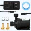 14A DC 12V Submersible Solar Water Heater Circulation Pump, 6M Head, 13LPM (3.43 GPM), with DC Power Supply Adapter, Quiet Operation&High-Temperature Resilience, Hot Water Pump for Various Fields