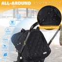 Orzbow Baby Car Seat Cover Winter - Waterproof Carseat Cover for Doona Car Seats and Strollers, Breathable Infant Carseat Canopy with Zipper Access, Rain and Wind Proof, Winter Baby Essentials, Black