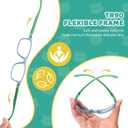 Toddler/Kids/Teens Glasses - Unbreakable TR90 Frame, 180 Flexible, Lightweight & Safe Glasses for Kids Age 2-15