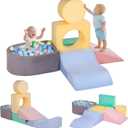 Climbing Toys for Toddlers 1-3, Foam Climb Blocks for Baby6-Piece Baby Climbing Crawling Toys Soft Foam Blocks Activity Play Set (Balls not Included)