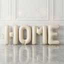 40 Inch Beige HOME Balloons, Large Cream Letter Balloon for Housewarming Party Decor, Ivory White New Home Welcome Balloon Banner Balloons Sign for Sweet House Warming Homecoming Party Decorations