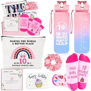 Awfrky Gifts for 10 Year Old Girl, 10 Year Old Girl Birthday Gifts, 10th Birthday Gift for Girls Ideas for Daughter, Sister, Niece, Granddaughter, Popular Double Digits Birthday Gift for Teen Girls