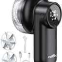 coldSky Rechargeable Fabric Shaver, Lint Shaver with Digital Display, Sweater Shaver with 6-Leaf Blades and Safety Lock, 3-Speeds Defuzzer Remove Fuzz, Pills from Clothes, Furniture, Sofa, Blanket (Black)