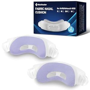2 PCS N30i Nasal Cushion for AirTouch N30i (W), 1 pc Soft Fabric Nasal Cushion& 1 pc Velvet-Lined CPAP Nasal Cushion for AirTouch N30i, Soft Fabric for All Seasons, Velvet-Lined for Fall/ Winter(Purple)