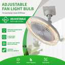 Light Socket Fan with Light 10 Inch, Light Socket Ceiling Fan, Screw in Ceiling Fan in Light Socket, Dimmable LED Light Bulb Fan with Remote, 3 Speeds, for closets, bedrooms, kitchen, compact spaces