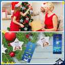 24 Pcs Nativity Christmas Ornaments Bulk Ceramic Nativity Scene Christmas Tree Hanging Ornaments Hope was Born Ceramic Star with Bible Verses Bookmark for Xmas Tree Family Holiday Home Decor