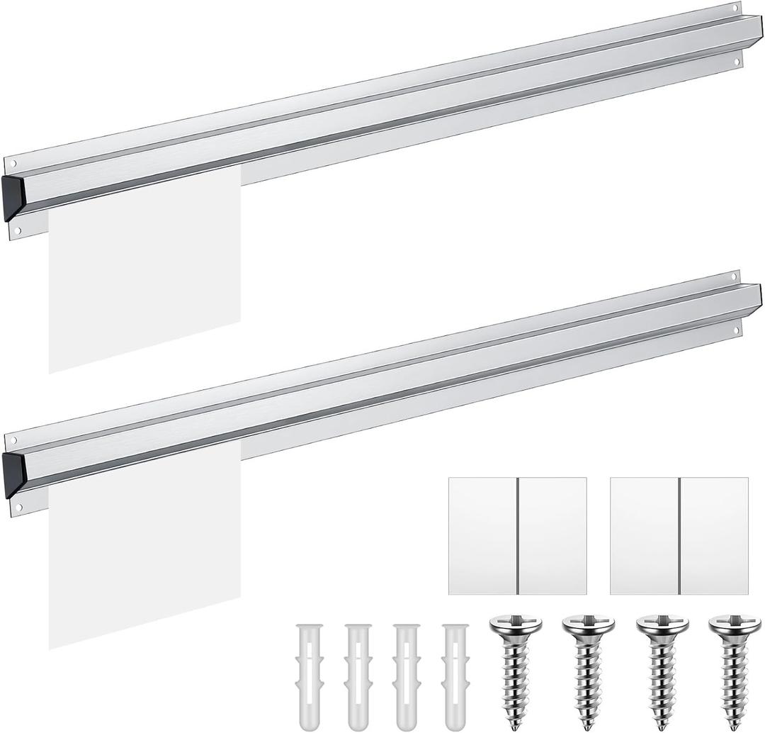 2pcs Restaurant Ticket Holder Slide Receipt Rack, 30 Inch, No Slot