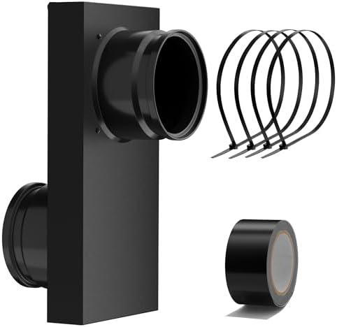 Upgraded 84049 Periscope Dryer Vent, 0-5" Adjustable Periscope Dryer Vent Kit, Clothes Dryer Replacement Vents Tight Space for Laundry Room with Aluminum Foil Tape and 4 Nylon Ties