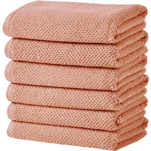 Great Bay Home Pink Hand Towels - 100% Cotton 6 Pack 26x16 Hand Towel Set - Absorbent, Quick-Drying, Durable Towels for Handroom Decor - Low-Twist, Two-Ply Fibers (Dusty Rose) Great Bay Home Pink Hand Towels - 100% Cotton 6 Pack 26x16 Hand Towel Set - Absorbent, Quick-Drying, Durable Towels for Handroom Decor - Low-Twist, Two-Ply Fibers (Dusty Rose)
