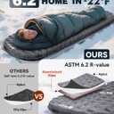 Hikenture Camping Sleeping Pad with 6.2 R-Value, Ultralight Camping Mattress for All Season, Compact & Insulated Sleeping Mat for Backpacking,Hiking,Outdoor