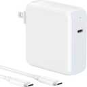 96W USB C Charger for MacBook Pro 16, 15, 14, 13 inch 2025 2024, 2023, 2022, 2021, M4 M3 M2 M1 MacBook Air, USBC Laptop Power Adapter, iPad, LED, 6.6ft 5A Cable Charging as Fast as Original Quality