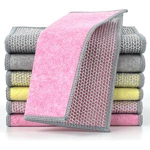 ZIRLZIM New Upgrade Multipurpose Non Scratch Wire Dishcloth, Soft Wire Dishwashing Rag Safe for Non-Stick Cookware, Scrubs & Cleans for Dishes, Sinks, Counters, Easy Rinsing (20Pcs)