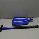 EcoNour 32" Multipurpose Snow Shovel for Car Driveway | Lightweight Aluminum Shovel for Snow, Sand, and Garden Use | Heavy-Duty, Foldable 3-Piece Shovel for Car, Home, and Outdoors (Blue)