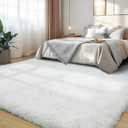 6x9 Fluffy Fuzzy Area Rug for Living Room Bedroom, Ultra Soft Large Living Room Rugs, Non Slip Thick Shag Rug for Dorm, Kids Girls Boys Rug for Home Decor Aesthetic, Cream White