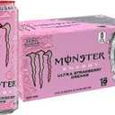 Monster Energy Ultra Strawberry Dreams, Sugar Free Energy Drink, 16 Ounce | Pack of 15