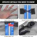Trampoline Net Replacement Trampoline Safety Round Frame Enclosure Weather Resistant Breathable Net with Double Headed Zippers