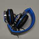 AILIHEN C8 Kids Headphones Wired, On-Ear Headphones with Microphone and Volume Control Foldable Corded Stereo 3.5mm Headset for School Teens Smartphones Chromebook Laptop Tablets Travel (Black Blue) (Medium)