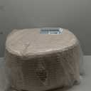 Asuprui Pouf Ottoman Stuffed Round Modern Foam Filled Ottoman Foot Rest Poufs for Living Room Chair Decorative Boho Foot Stool for Wedding Christmas Party (Light Brown)