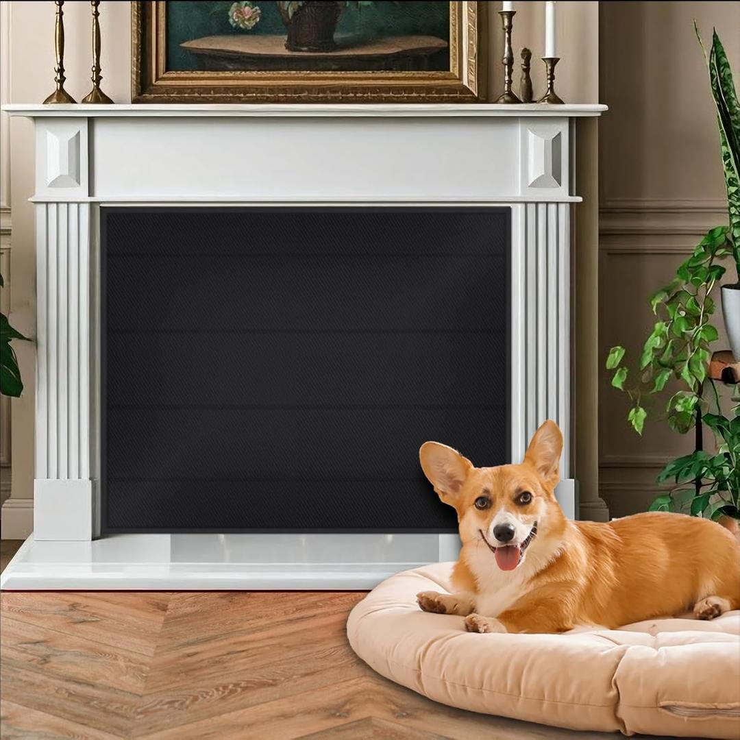 JUIN Fireplace Cover Baby Proof: 39''32'' Baby-Proofing Fire Place Blanket Gas Brick Fireplace Screen Draft Stopper Draft Blocker Insulation Fireplace Covers for The Living Room & Child & Pet