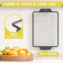 Tempered Glass Cutting Boards for Kitchen Counter, Dishwasher-Safe & Shatterproof with Non-Slip Edge, Housewarming Gifts, 15 * 10 Inch Small Size Clear Cutting Board