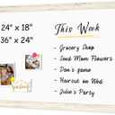 4 THOUGHT Dry Erase Board, 18 x 24 in Magnetic Whiteboard White Vintage Wood Frame Wall-Mounted White Board Decorative Notice Board for School, Office, Home, 8 Magnets 4 Markers 1 Eraser