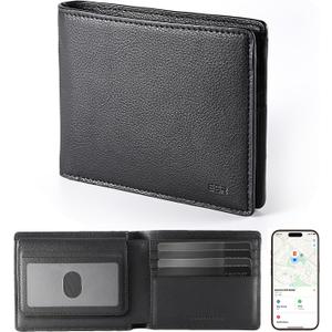 ESR Geo Wallet with Find My, RFID Blocking, Wallet for Men, Wallet Tracker(iOS 14.5 Above Only), Holds 9 Cards and 15 Bills, Replacement for AirTag Wallet, Slim Bifold Card Holder, Twillingt Black